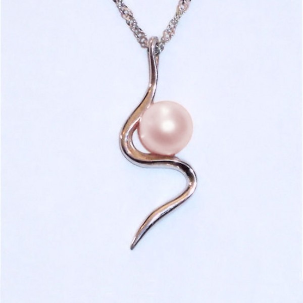 Pendentif Perle de culture, monture en argent.